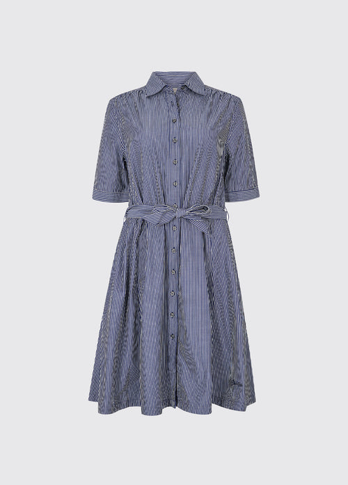 Begonia Ladies Shirt Dress - Navy