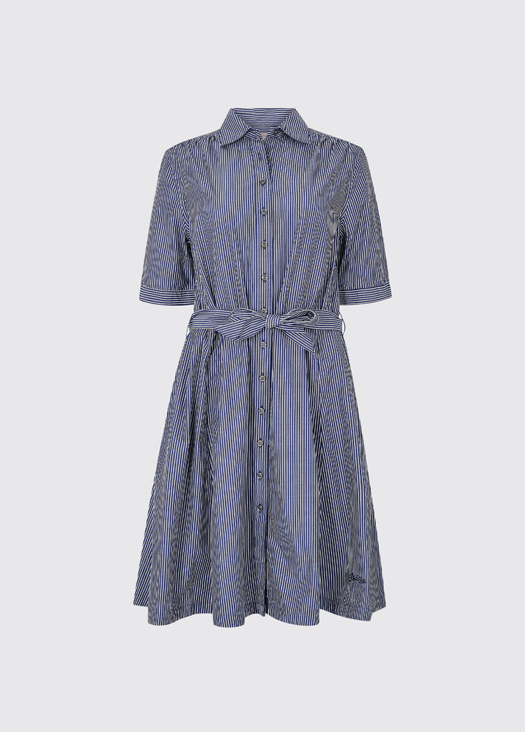 Begonia Ladies Shirt Dress - Navy