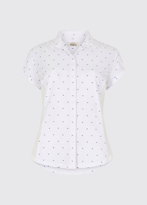 Bloom Ladies Cap Sleeve Shirt - White