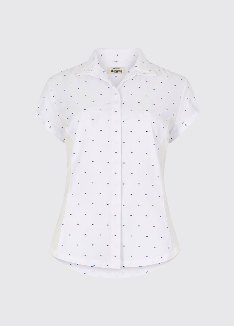 Bloom Ladies Cap Sleeve Shirt - White