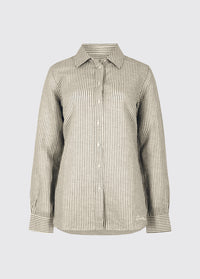 Butterfly Women’s Long Sleeve Linen Shirt - Khaki