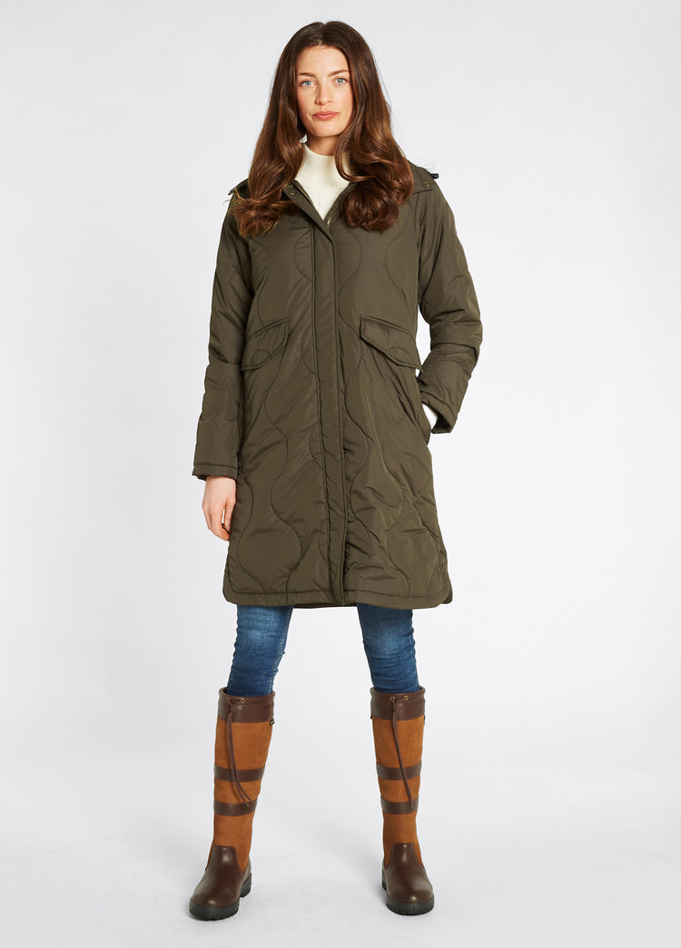 Corbett Ladies Quilted Coat - Olive