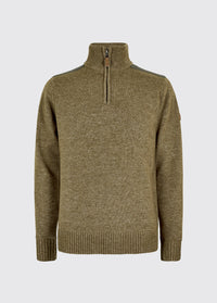 Doherty Men’s zip neck sweater - Dusky Green