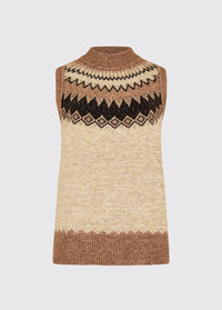 Doyle Women's Fair Isle pattern vest - Oat Multi