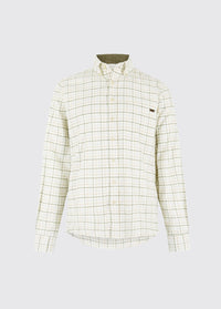Drumcar Men’s tattersall check shirt - Dusky Green
