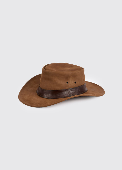Finlay Dubarry leather hat - Walnut