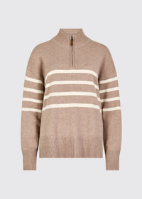 Fonthill Women’s Zip Neck Sweater - Taupe