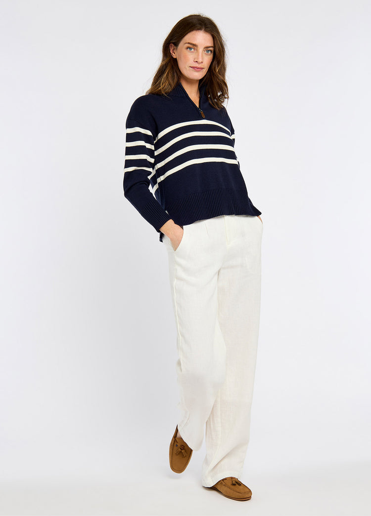 Fonthill Women’s Zip Neck Sweater - Navy