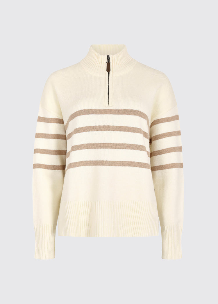 Fonthill Women’s Zip Neck Sweater - Oyster