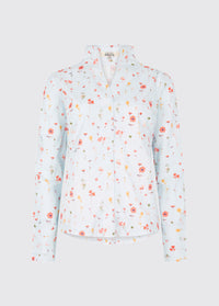 Fuchsia Women's Printed Long-Sleeve Shirt - Pale Blue