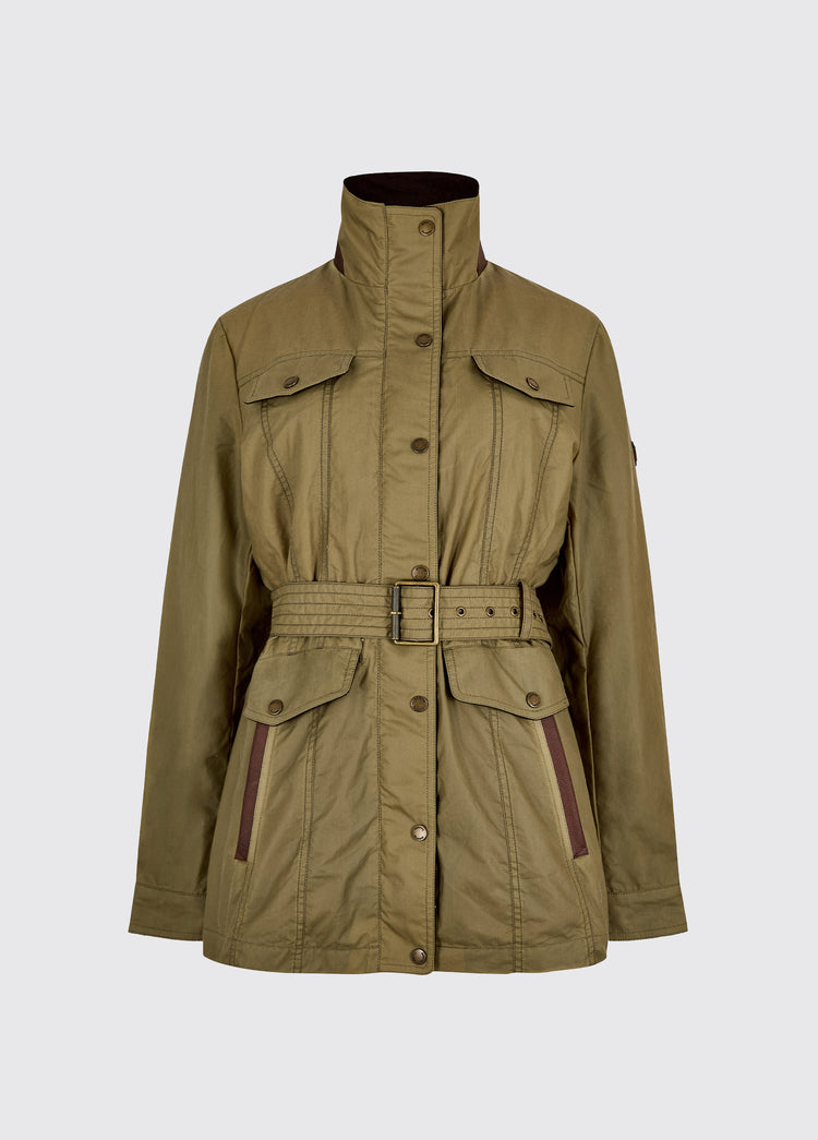 Gandon Women's wax cotton coat - Golden Khaki