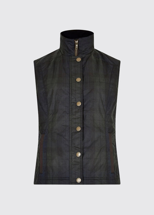 Grange Ladies Wax Gilet - Black Watch