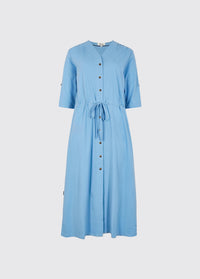 Hanlon Women’s Midi Length Shirt Dress - Azure Blue