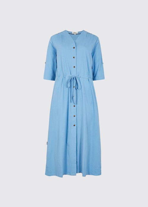 Hanlon Women’s Midi Length Shirt Dress - Azure Blue