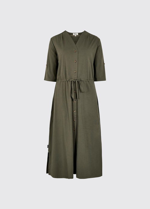 Hanlon Women’s Midi Length Shirt Dress - Kelp