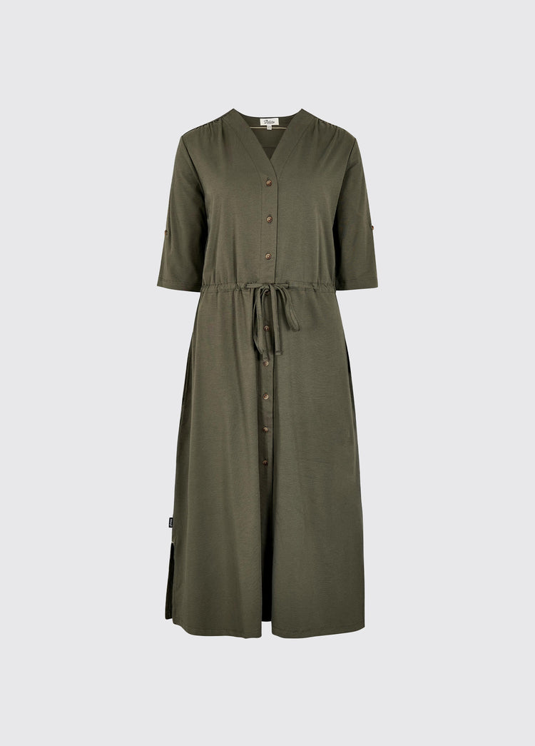 Hanlon Women’s Midi Length Shirt Dress - Kelp