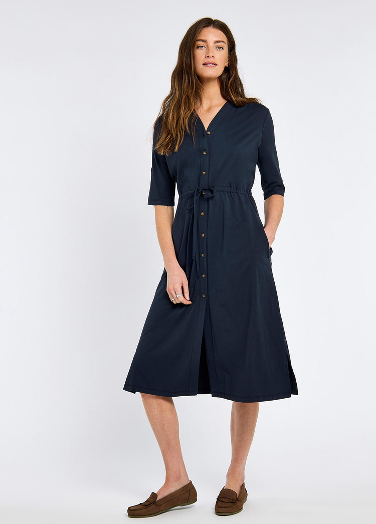 Hanlon Women’s Midi Length Shirt Dress - Navy