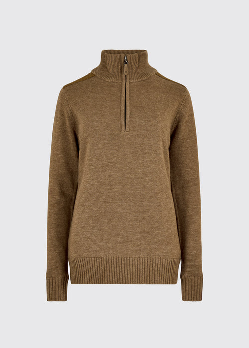Hession Women's zip neck sweater - Elk
