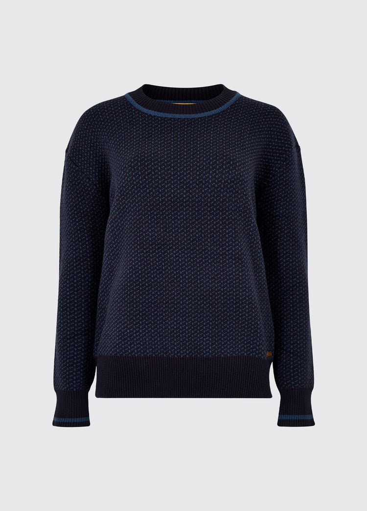 Huntington Ladies Round Neck Sweater - Navy