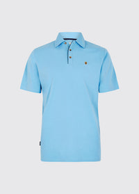 Kilmurray Men’s Three-Button Polo - Azure Blue