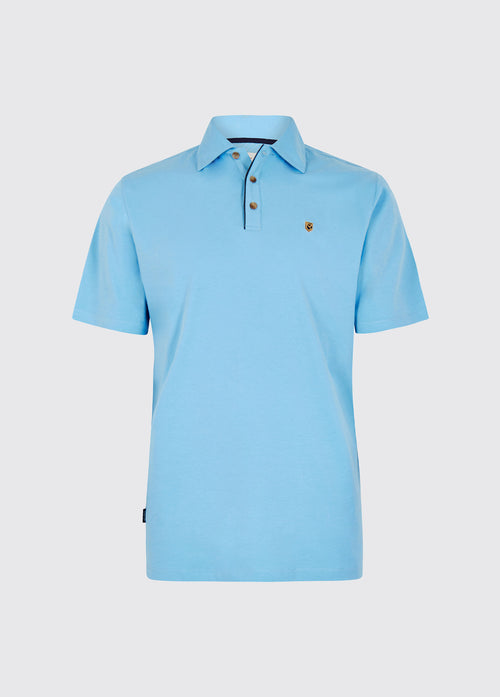 Kilmurray Men’s Three-Button Polo - Azure Blue