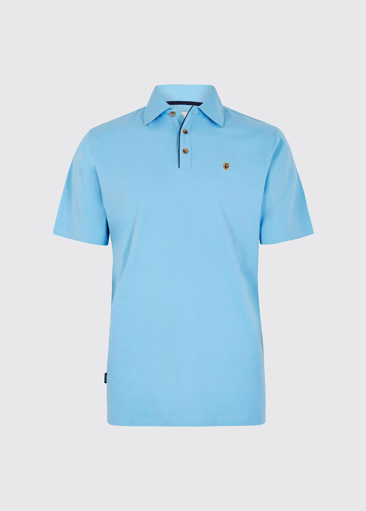 Kilmurray Men’s Three-Button Polo - Azure Blue