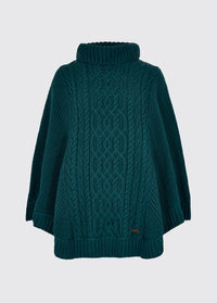Kilronan Women’s Merino Poncho - Teal