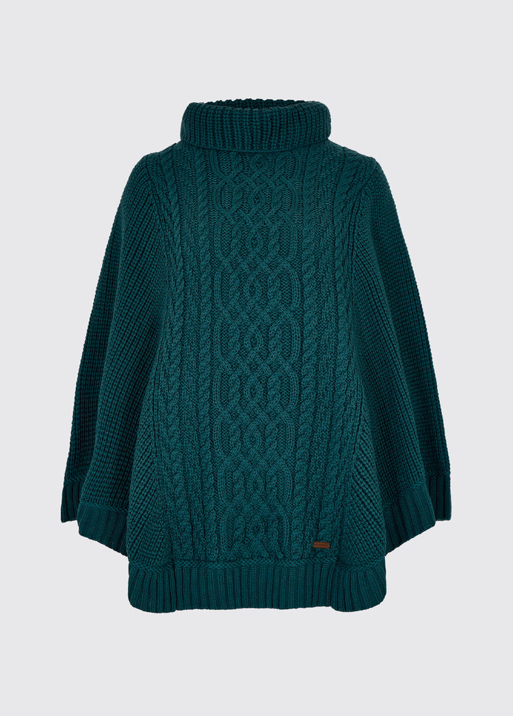 Kilronan Women’s Merino Poncho - Teal