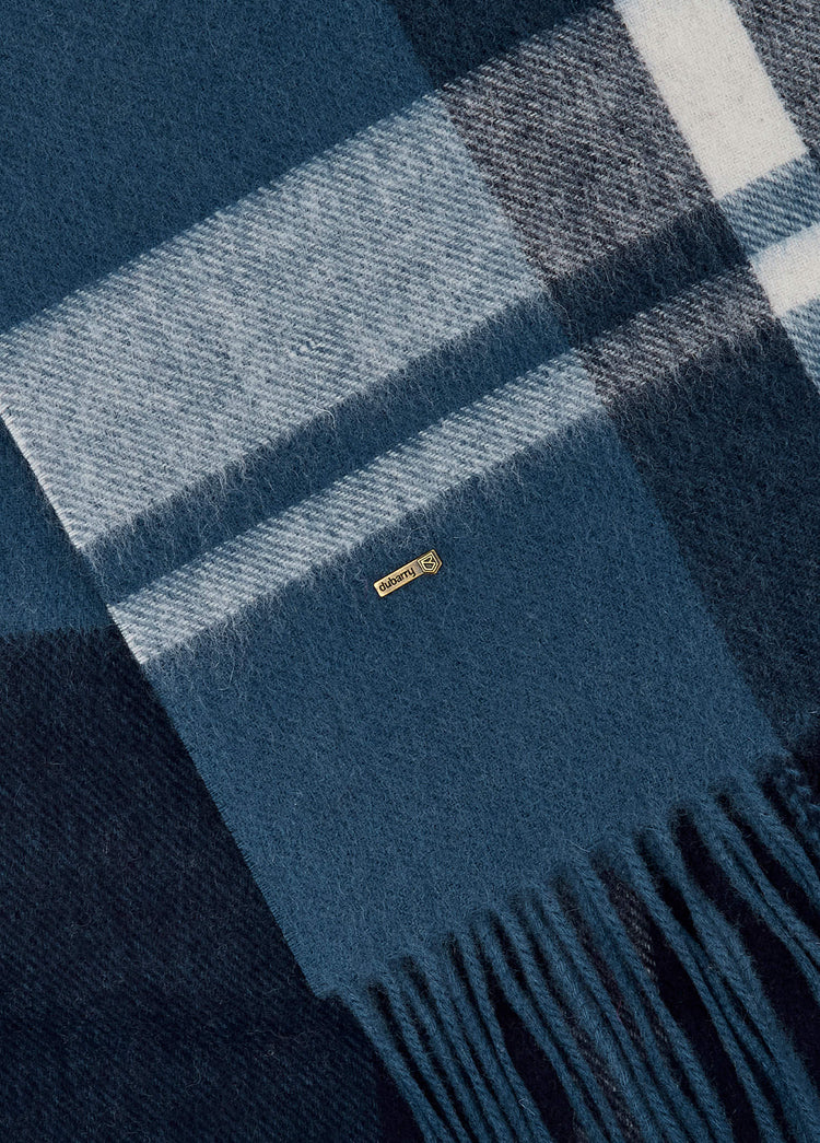 Kinvara Wool check scarf - Indigo