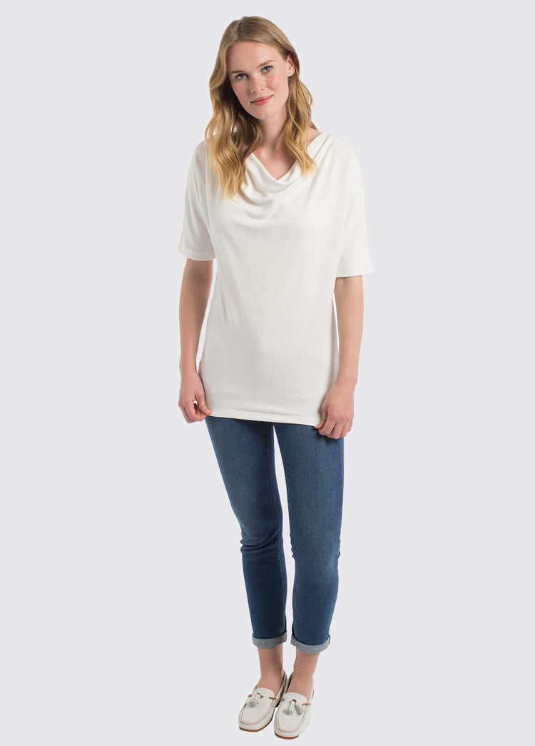 Fermoyle cowl neck top - White