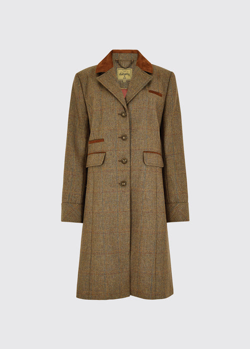 Dubarry women's Blackthorn Tweed Burren Jacket with besom pockets and chain-hang loop.