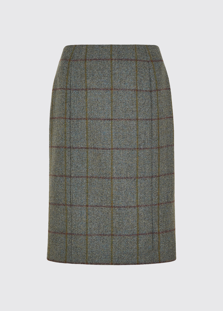 Wisteria Tweed Pencil Skirt - Sorrel