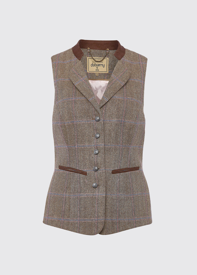 Spindle Tweed Waistcoat - Woodrose
