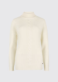 Lennon Women's sweater with mock neck - Chalk