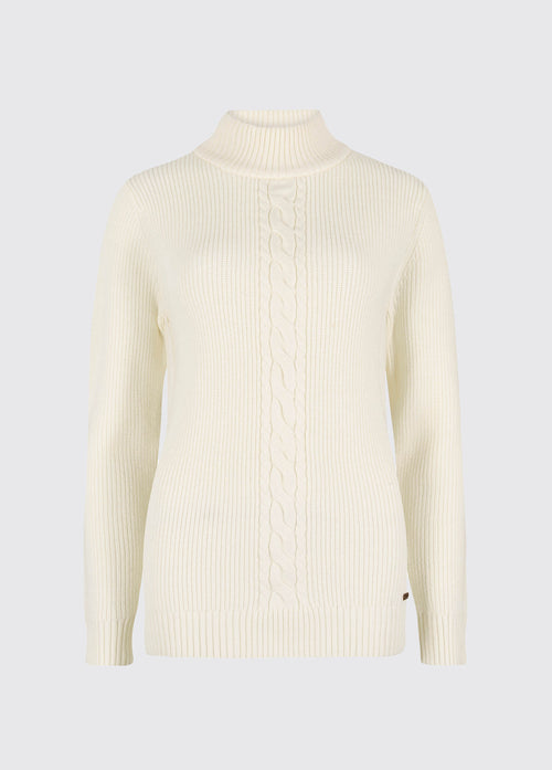 Lennon Women's sweater with mock neck - Chalk
