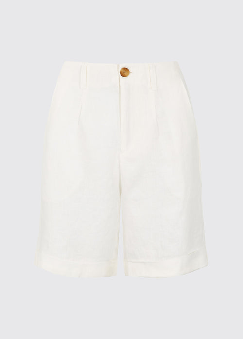 Maryland Women’s Linen Shorts - White