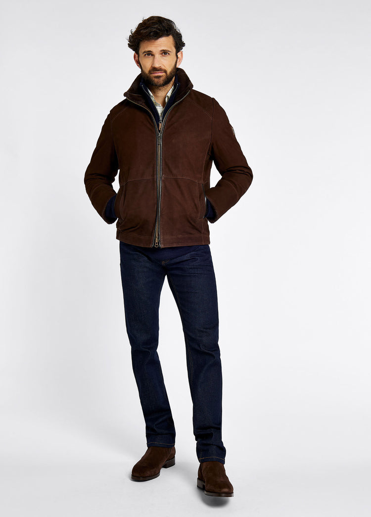 Merriman Men’s Leather Jacket – Walnut