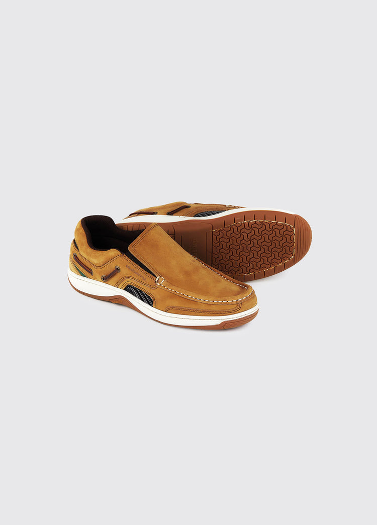 Yacht Men's Slip-On Deck Shoe - Brown