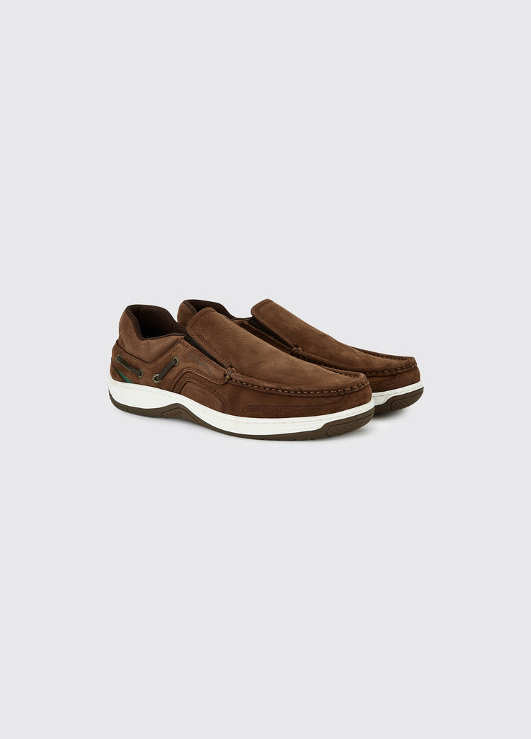 Yacht Men's Slip-On Deck Shoe - Walnut