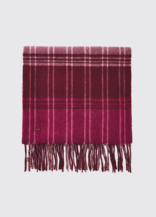 Gleneagle Mens Wool Scarf - Currant