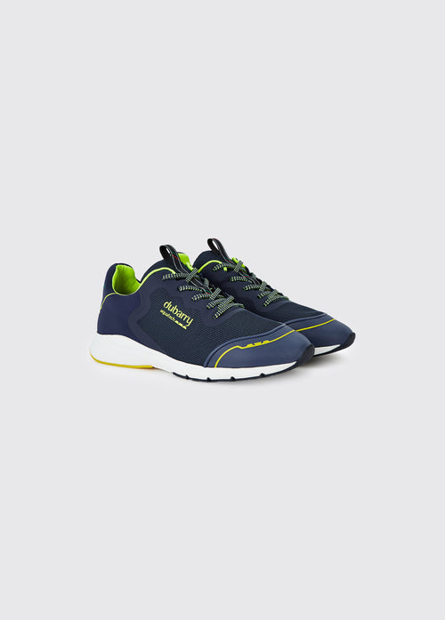 Palma Lightweight Laced Trainer - Navy/Citrus