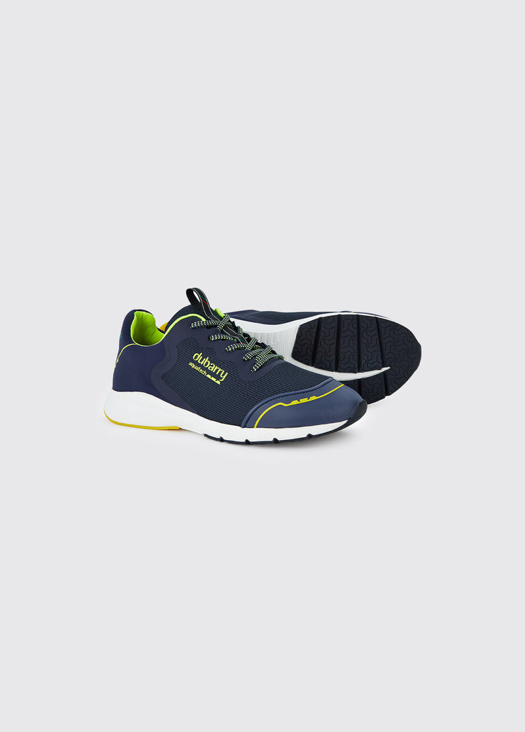Palma Lightweight Laced Trainer - Navy/Citrus