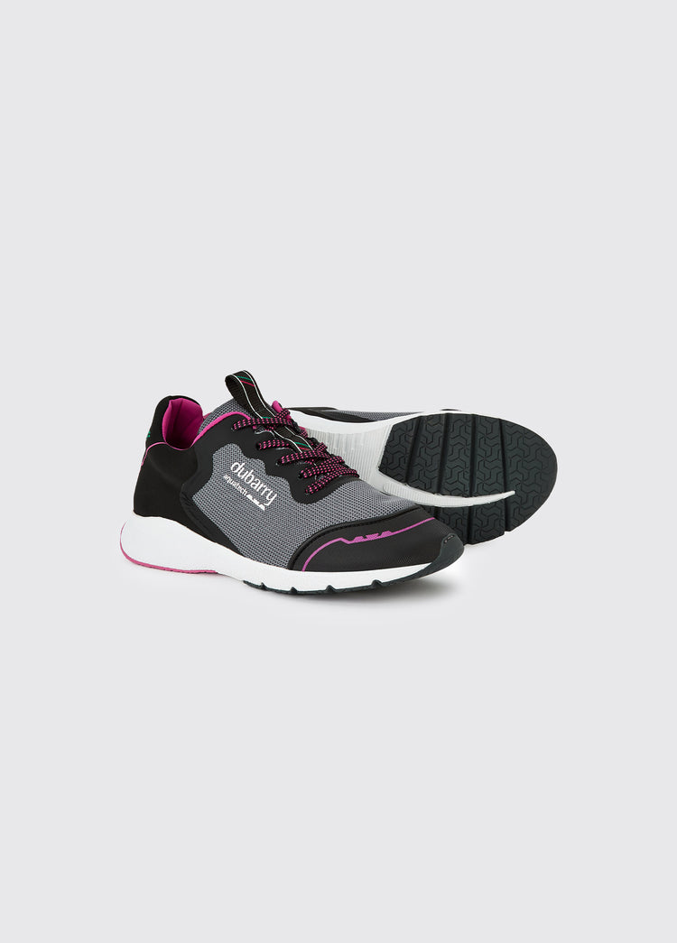 Palma Lightweight Laced Trainer - Steel/Cerise