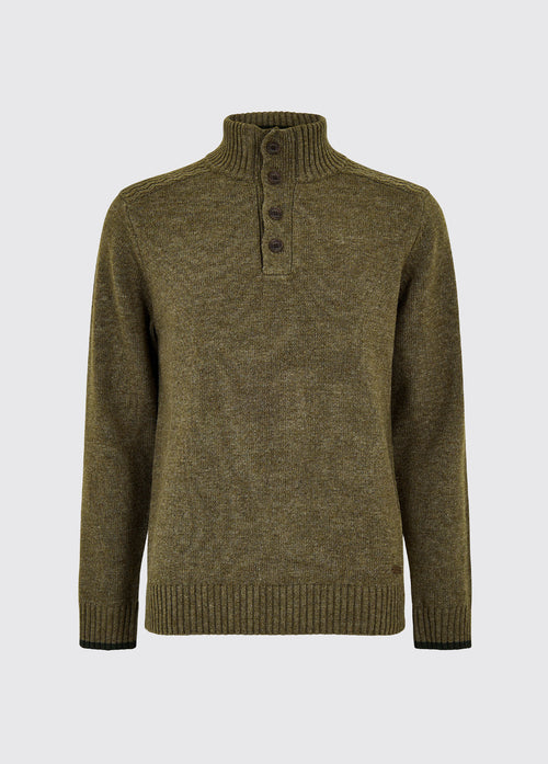 Parkplace Button Neck Sweater - Dusky Green