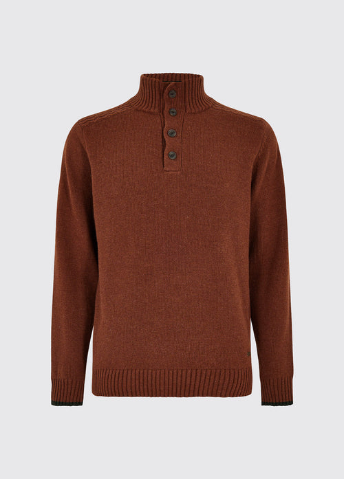 Parkplace Button Neck Sweater - Russet