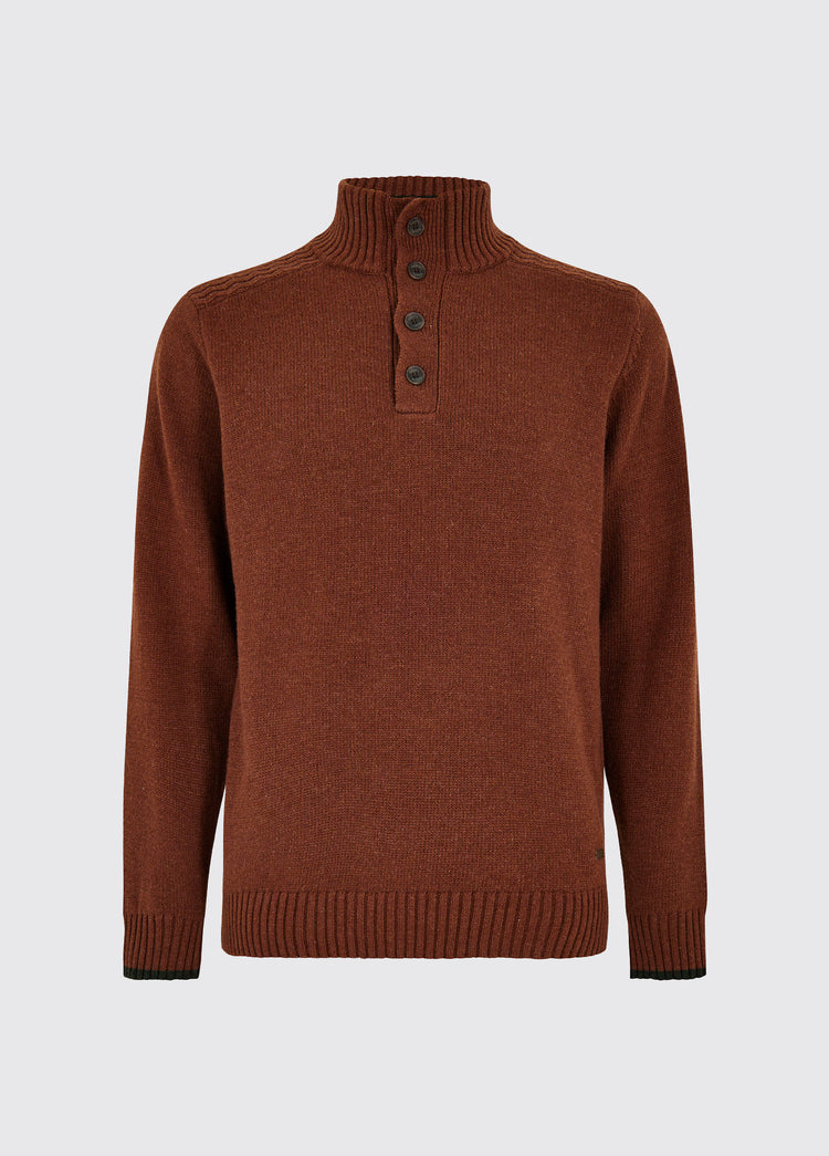 Parkplace Button Neck Sweater - Russet