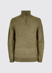 Power Men's Zip neck sweater - Dusky Green