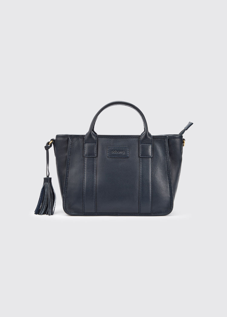 Ramelton Medium Size Leather Handbag - Navy