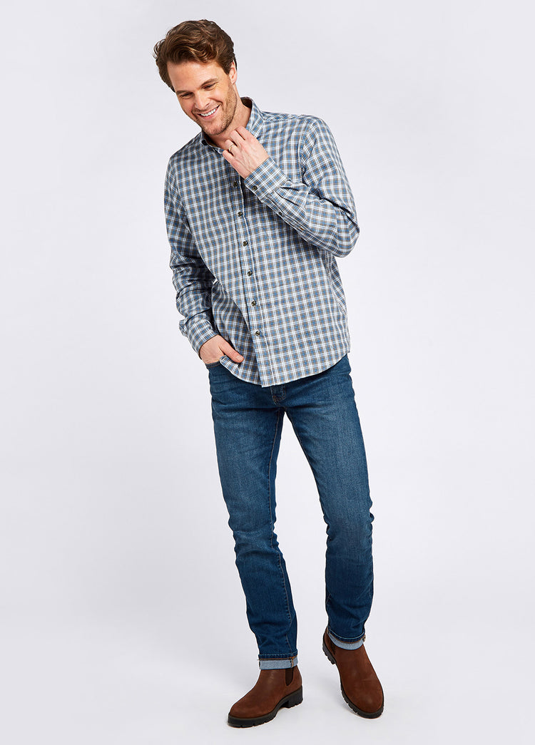 Richmond Mens Button Down Shirt - Dusky Green