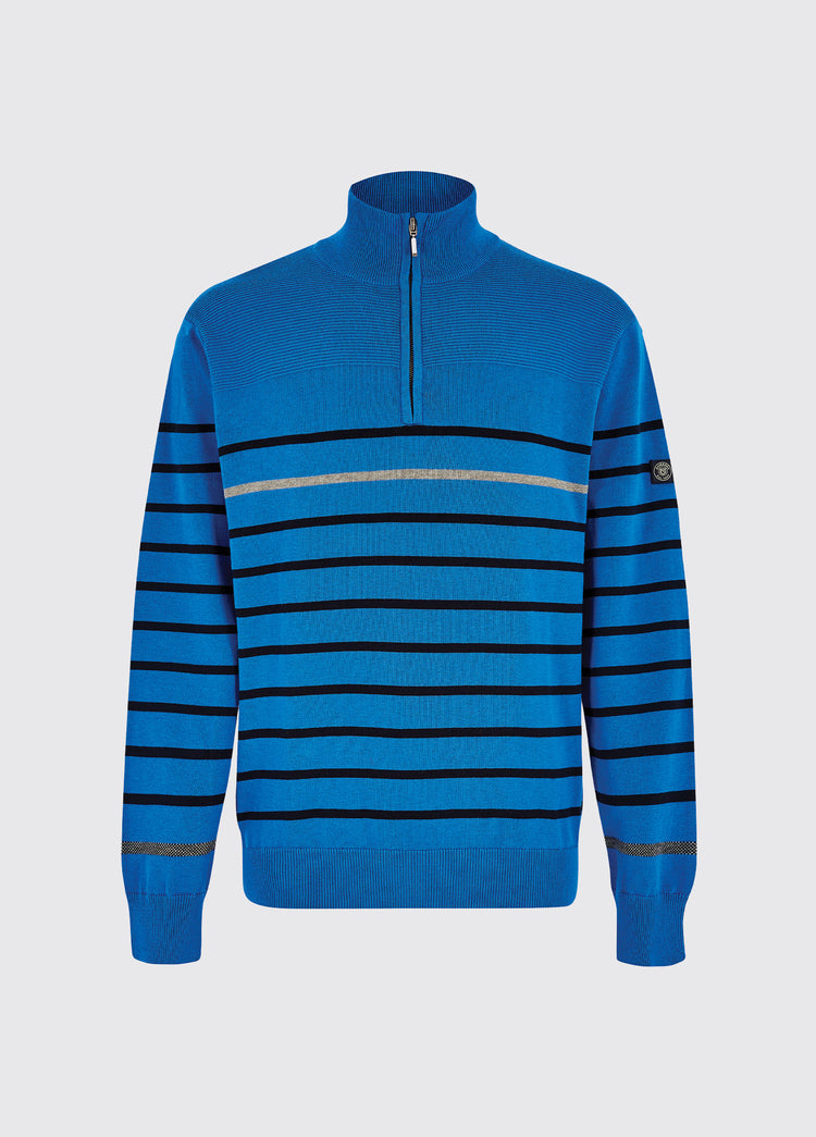 Roxborough Men's Zip Neck Sweater - Kingfisher